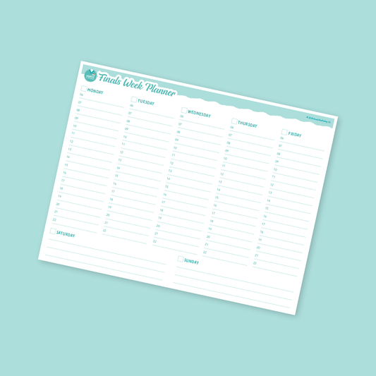 Finals Week Planner