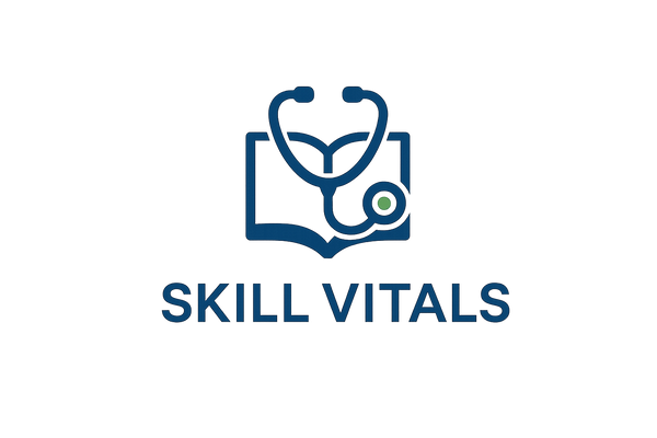 generate a logo logo for a brand called Skill vitals sells eboooks nursing  